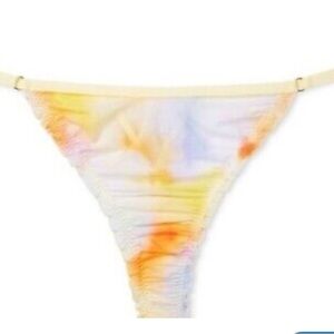 NWT Diane Von Furstenburg X Target Mesh Sunset Thong Panty 1X